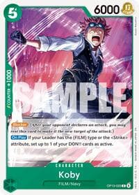 Koby - Carrying On His Will - One Piece Card Game card