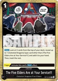 The Five Elders Are at Your Service!!! - Carrying On His Will - One Piece Card Game card