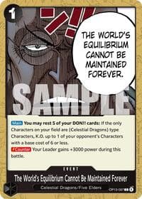 The World's Equilibrium Cannot Be Maintained Forever - Carrying On His Will - One Piece Card Game card