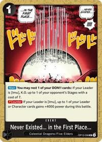 Never Existed... in the First Place... - Carrying On His Will - One Piece Card Game card