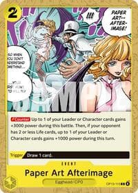 Paper Art Afterimage - Carrying On His Will - One Piece Card Game card