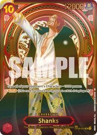 Shanks - OP09-004 (SP) (Gold) - Carrying On His Will - One Piece Card Game card