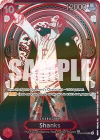 Shanks - OP09-004 (SP) (Silver) - Carrying On His Will - One Piece Card Game card