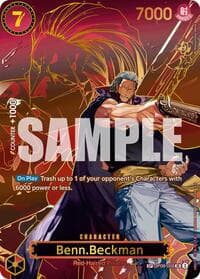 Benn.Beckman (SP) - Carrying On His Will - One Piece Card Game card