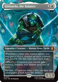 Leonardo, the Balance (0001) (Borderless) - Commander: Teenage Mutant Ninja Turtles - Magic: The Gathering card