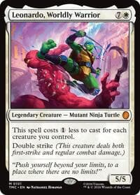 Leonardo, Worldly Warrior - Commander: Teenage Mutant Ninja Turtles - Magic: The Gathering card