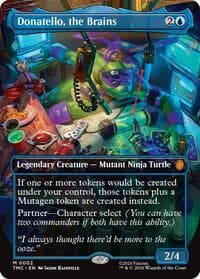 Donatello, the Brains (0002) (Borderless) - Commander: Teenage Mutant Ninja Turtles - Magic: The Gathering card