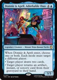 Donnie & April, Adorkable Duo - Commander: Teenage Mutant Ninja Turtles - Magic: The Gathering card