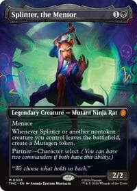 Splinter, the Mentor (0003) (Borderless) - Commander: Teenage Mutant Ninja Turtles - Magic: The Gathering card