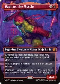 Raphael, the Muscle (0004) (Borderless) - Commander: Teenage Mutant Ninja Turtles - Magic: The Gathering card