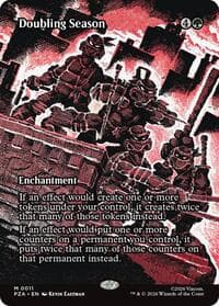 Doubling Season (Borderless) - Teenage Mutant Ninja Turtles Source Material - Magic: The Gathering card