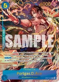 Portgas.D.Ace - OP07-053 (3rd Anniversary Winner) - One Piece Promotion Cards - One Piece Card Game card