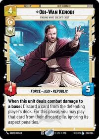 Obi-Wan Kenobi - Finding What Doesn't Exist - Secrets of Power - Star Wars: Unlimited card