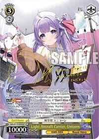 Light Aircraft Carrier, Unicorn (SP) - Azur Lane Vol. 2 - Weiss Schwarz card
