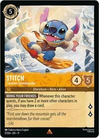 Stitch - Carefree Snowboarder - Winterspell - Disney Lorcana card