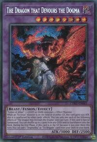 The Dragon that Devours the Dogma (Secret Rare) - THE CHRONICLES DECK: The Fallen & The Virtuous (All-Foil Edition) - YuGiOh card