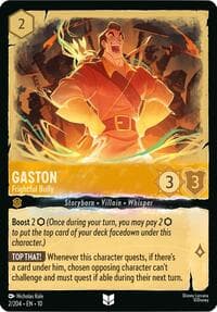 Gaston - Frightful Bully - Whispers in the Well - Disney Lorcana card