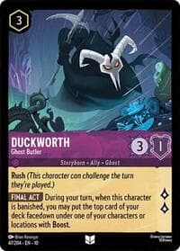 Duckworth - Ghost Butler - Whispers in the Well - Disney Lorcana card