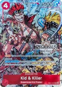 Kid & Killer (CS 25-26 Regionals Textured Chase Promo) - One Piece Promotion Cards - One Piece Card Game card