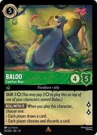 Baloo - Carefree Bear - Whispers in the Well - Disney Lorcana card