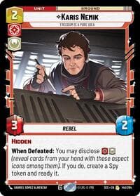 Karis Nemik - Freedom is a Pure Idea - Secrets of Power - Star Wars: Unlimited card