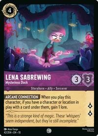 Lena Sabrewing - Mysterious Duck - Whispers in the Well - Disney Lorcana card