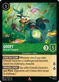 Goofy - Emerald Champion - Whispers in the Well - Disney Lorcana card