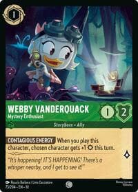 Webby Vanderquack - Mystery Enthusiast - Whispers in the Well - Disney Lorcana card
