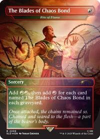 The Blades of Chaos Bond - Rite of Flame (Rainbow Foil) - Secret Lair Drop Series - Magic: The Gathering card