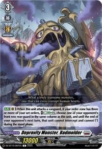 Depravity Monster, Badmolder - DZ-BT10: Dragonsoul Resonance - Cardfight Vanguard card