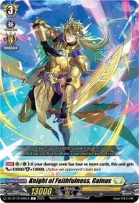 Knight of Faithfulness, Gainus - DZ-BT10: Dragonsoul Resonance - Cardfight Vanguard card