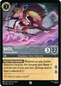 Basil - Tenacious Mouse - Whispers in the Well - Disney Lorcana card