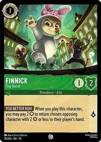 Finnick - Tiny Terror - Whispers in the Well - Disney Lorcana card