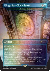 Kings Bay Clock Tower - Midnight Clock (Rainbow Foil) - Secret Lair Drop Series - Magic: The Gathering card