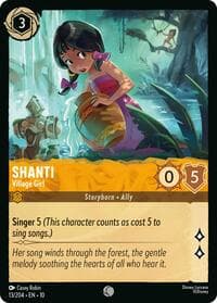 Shanti - Village Girl - Whispers in the Well - Disney Lorcana card