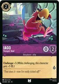 Iago - Stompin' Mad - Whispers in the Well - Disney Lorcana card