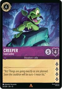 Creeper - Loyal Lackey - Whispers in the Well - Disney Lorcana card