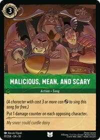 Malicious, Mean, and Scary - Whispers in the Well - Disney Lorcana card