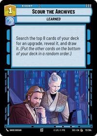 Scour the Archives - Secrets of Power - Star Wars: Unlimited card