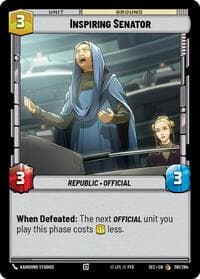 Inspiring Senator - Secrets of Power - Star Wars: Unlimited card