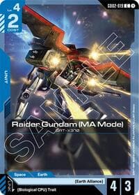 Raider Gundam (MA Mode) - Dual Impact - Gundam Card Game card