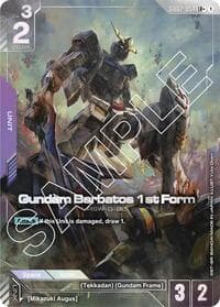 Gundam Barbatos 1st Form (LR+) - Dual Impact - Gundam Card Game card