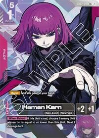 Haman Karn (R+) - Dual Impact - Gundam Card Game card
