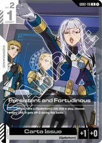 Persistent and Fortudinous - Dual Impact - Gundam Card Game card