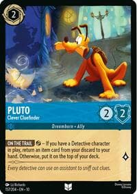 Pluto - Clever Cluefinder - Whispers in the Well - Disney Lorcana card
