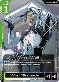 White Wolf (Store Tournament Participant Pack 02) - Gundam Promotional Cards - Gundam Card Game card