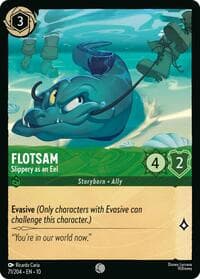 Flotsam - Slippery as an Eel - Whispers in the Well - Disney Lorcana card