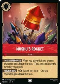 Mushu's Rocket - Whispers in the Well - Disney Lorcana card