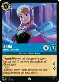 Anna - Making Snow Plans - Whispers in the Well - Disney Lorcana card