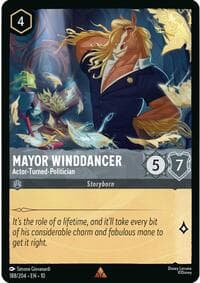 Mayor Winddancer - Actor-Turned-Politician - Whispers in the Well - Disney Lorcana card